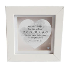 Pure Essence Greetings Son Personalised Box Frame - Housings & Frames - British D'sire