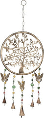 Purity Style Tree of Life Hanging Windchime/Mobile with Bells, Beads and Butterflies - British D'sire