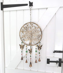 Purity Style Tree of Life Hanging Windchime/Mobile with Bells, Beads and Butterflies - British D'sire