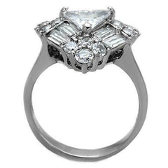 Jewellery Kingdom  Details about   Ladies Trillion ring cz 4 carat stainless steel triangle silver no tarnish 1527