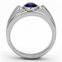 Jewellery Kingdom  Details about   Mens sapphire ring cz blue oval stainless steel cubic zirconia pinky signet 184