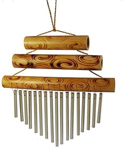 Siesta Triple Bamboo Top Windchime, 30 cm wide - British D'sire