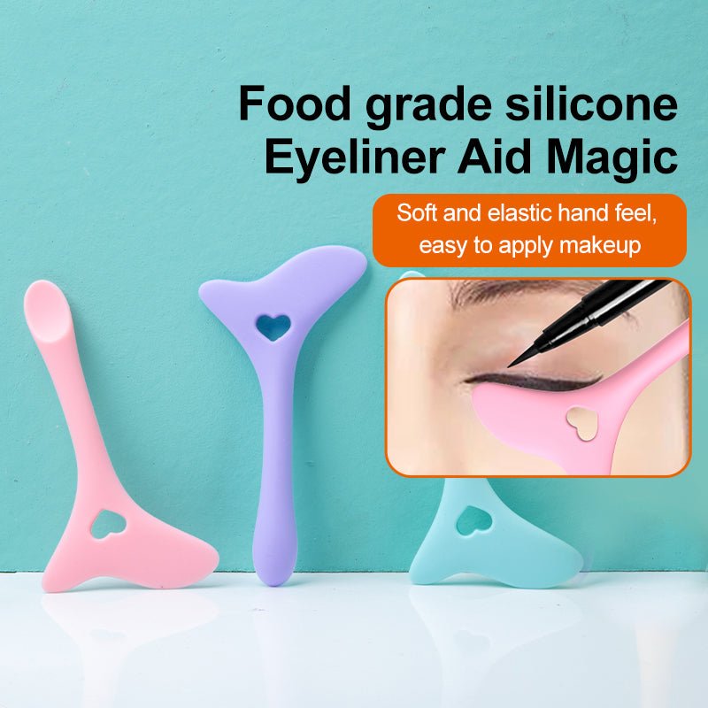 Silicone Eyeliner Stencil Wing Tip Mascara Drawing Lipstick Aid Face Cream Applicator For Beginners Makeup Tool Eyeliner Stencils Silicone Winged Tip Eyeliner Aid Eyebrow Pencil Stencil Reusable - Makeup Tools - British D'sire