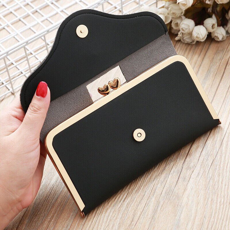 Women Short Small Money Purse Wallet Ladies PU Leather Folding Coin Card Holder - Women's bags and pouches - British D'sire