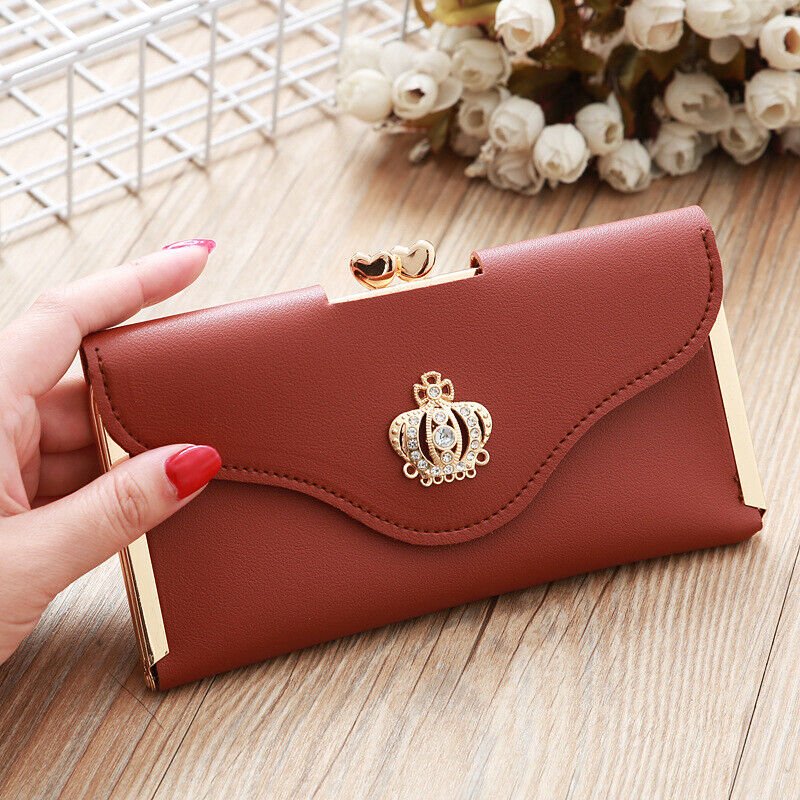 Women Short Small Money Purse Wallet Ladies PU Leather Folding Coin Card Holder - Women's bags and pouches - British D'sire