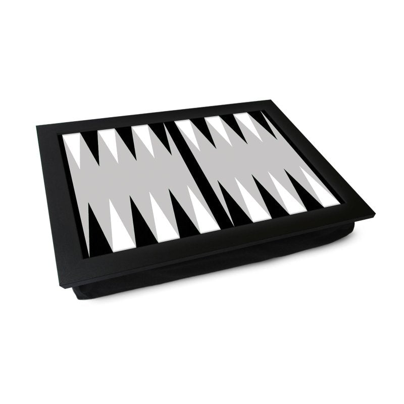 Yoosh Backgammon Black & White Lap Tray - Kitchen Tools & Gadgets - British D'sire