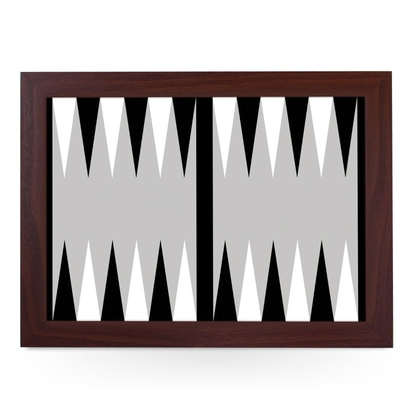 Yoosh Backgammon Black & White Lap Tray - Kitchen Tools & Gadgets - British D'sire