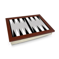 Yoosh Backgammon Black & White Lap Tray - Kitchen Tools & Gadgets - British D'sire