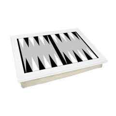 Yoosh Backgammon Black & White Lap Tray - Kitchen Tools & Gadgets - British D'sire