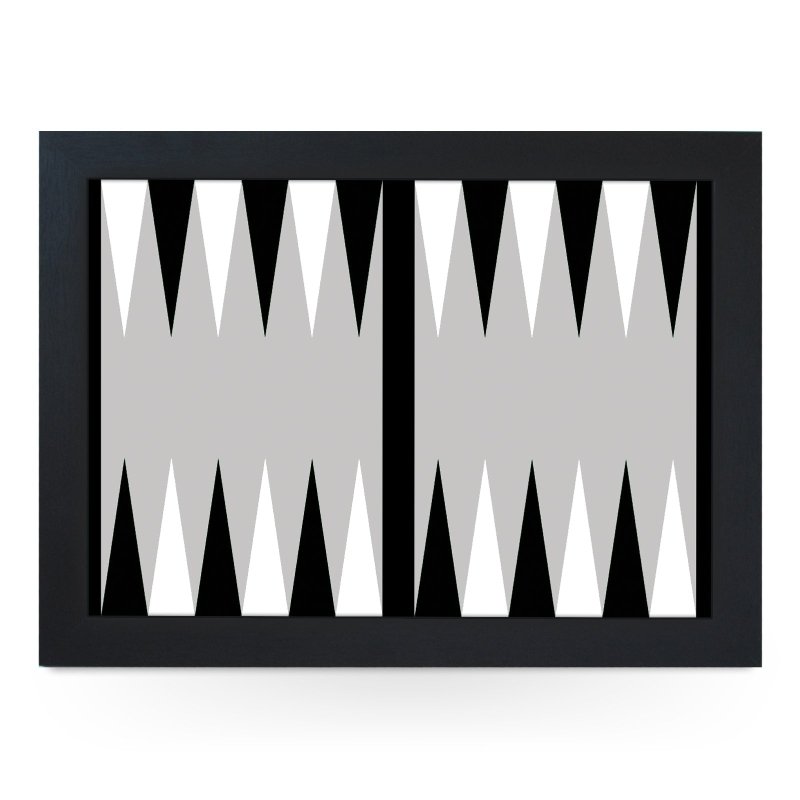 Yoosh Backgammon Black & White Lap Tray - Kitchen Tools & Gadgets - British D'sire