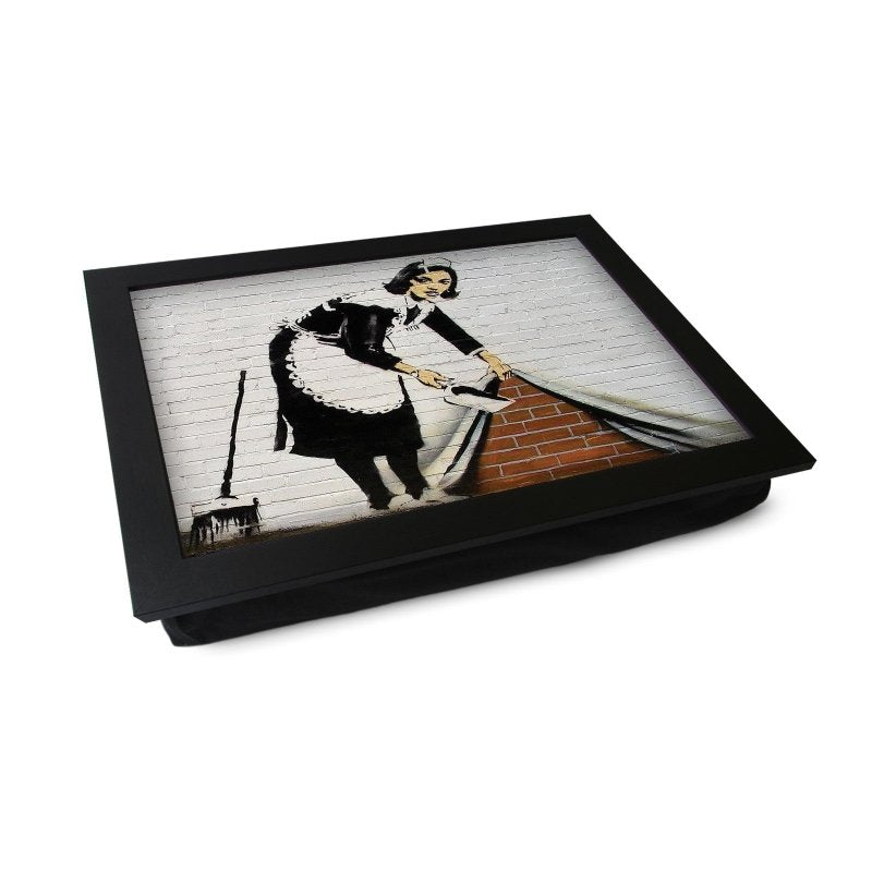 Yoosh Banksy Sweeping It Under The Carpet Maid Lap Tray - Kitchen Tools & Gadgets - British D'sire