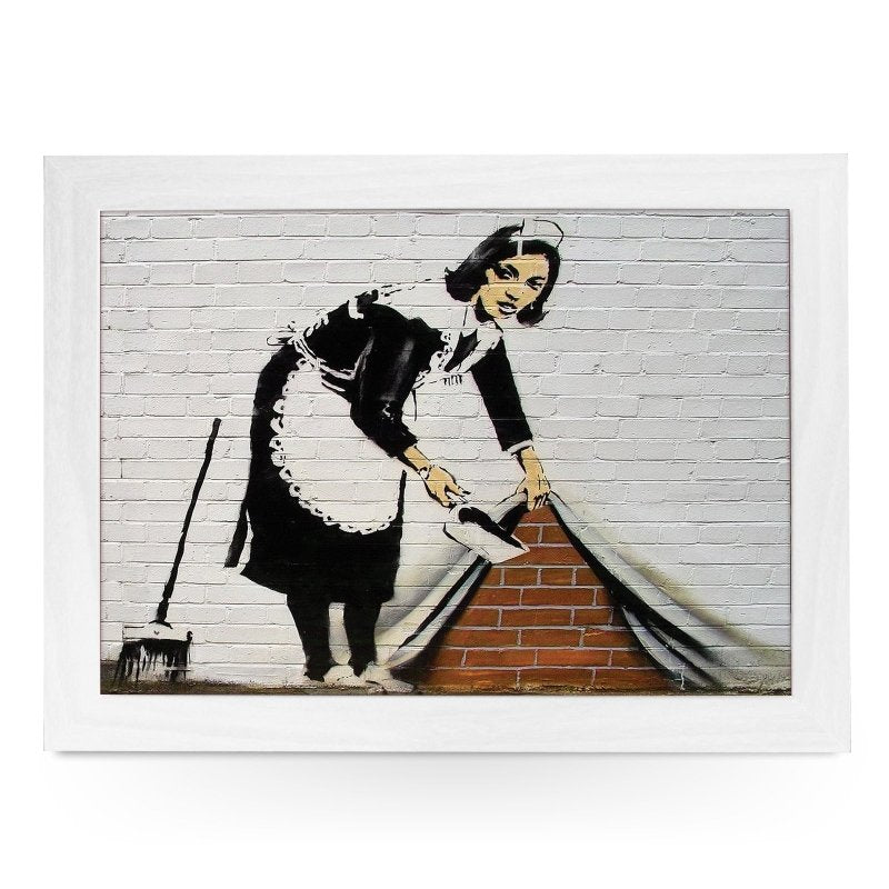 Yoosh Banksy Sweeping It Under The Carpet Maid Lap Tray - Kitchen Tools & Gadgets - British D'sire