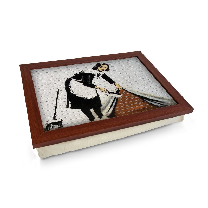 Yoosh Banksy Sweeping It Under The Carpet Maid Lap Tray - Kitchen Tools & Gadgets - British D'sire