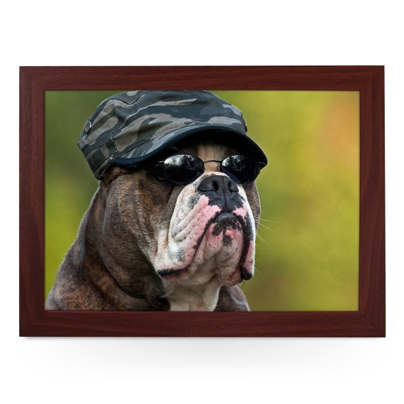 Yoosh Dressed Up Army Bull Dog Lap Tray - L0152 - Kitchen Tools & Gadgets - British D'sire