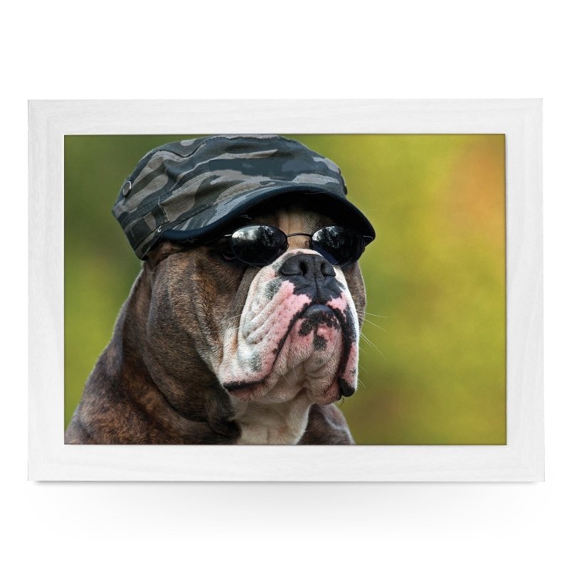 Yoosh Dressed Up Army Bull Dog Lap Tray - L0152 - Kitchen Tools & Gadgets - British D'sire