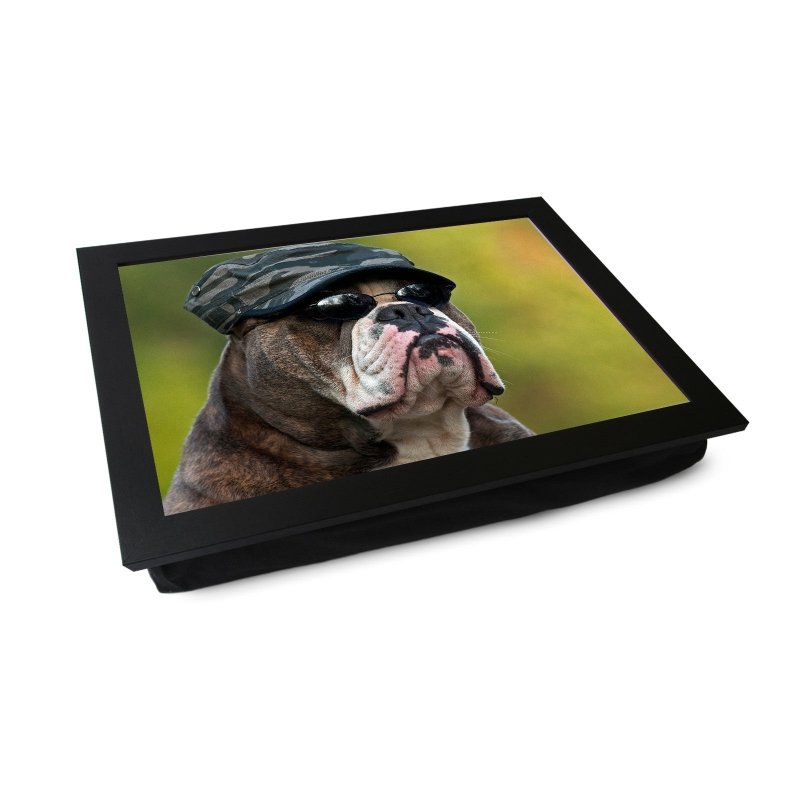 Yoosh Dressed Up Army Bull Dog Lap Tray - L0152 - Kitchen Tools & Gadgets - British D'sire