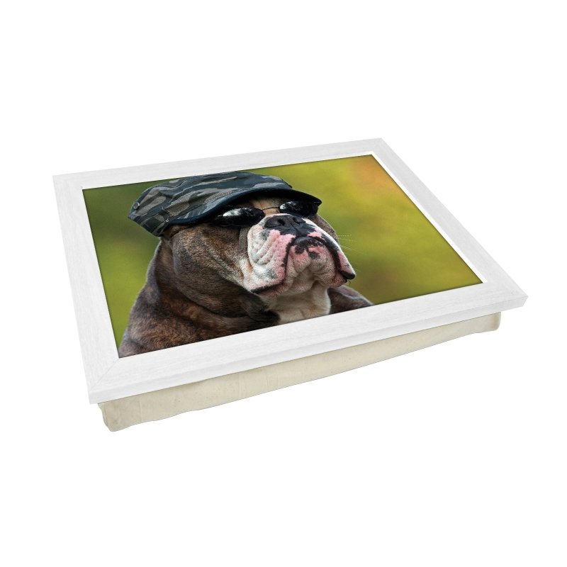 Yoosh Dressed Up Army Bull Dog Lap Tray - L0152 - Kitchen Tools & Gadgets - British D'sire