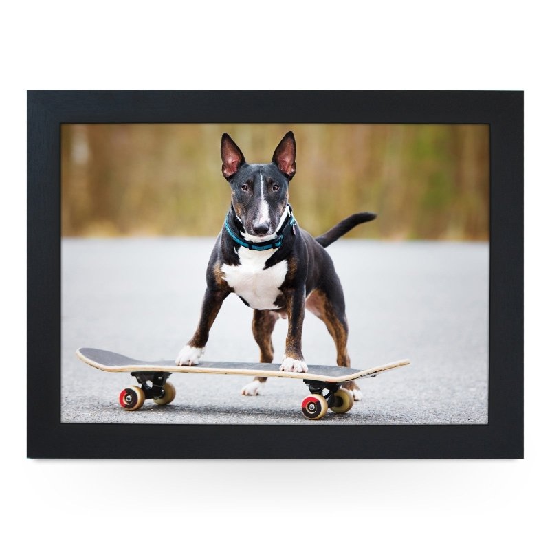 Yoosh English Bull Terrier on Skateboard Lap Tray - L0222 - Kitchen Tools & Gadgets - British D'sire