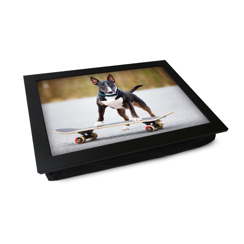 Yoosh English Bull Terrier on Skateboard Lap Tray - L0222 - Kitchen Tools & Gadgets - British D'sire