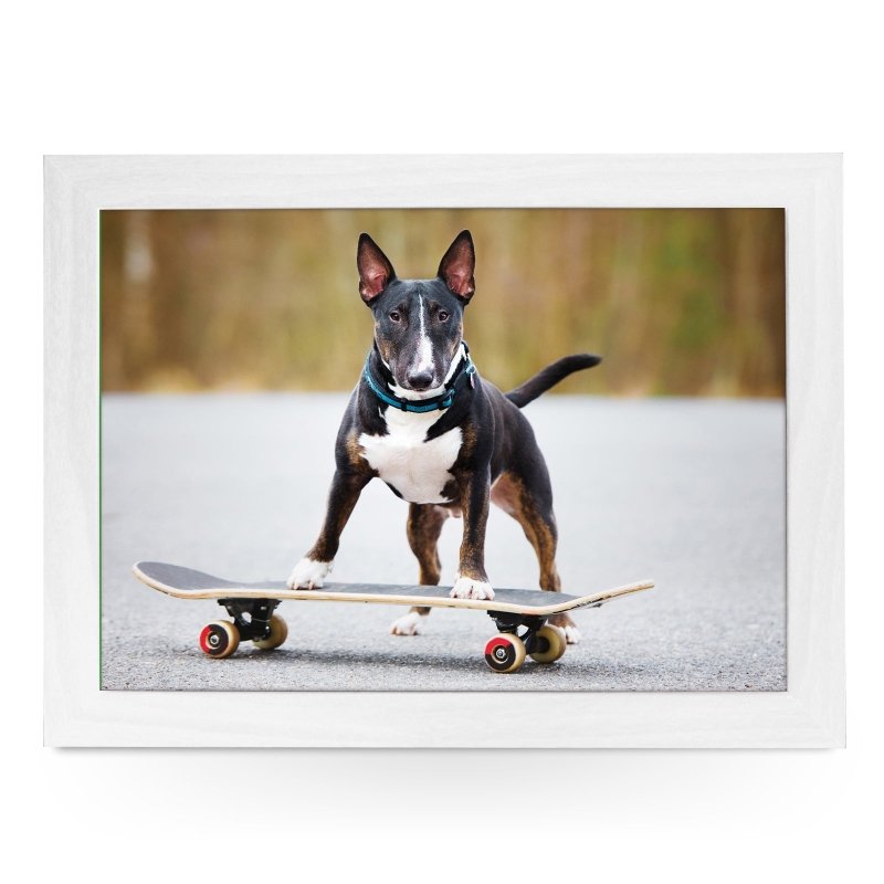 Yoosh English Bull Terrier on Skateboard Lap Tray - L0222 - Kitchen Tools & Gadgets - British D'sire