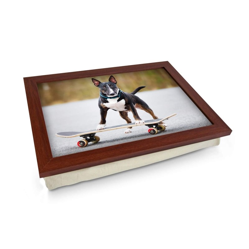 Yoosh English Bull Terrier on Skateboard Lap Tray - L0222 - Kitchen Tools & Gadgets - British D'sire