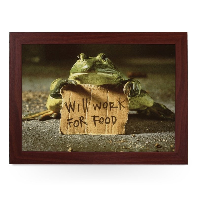 Yoosh Frog Will Look For Work Lap Tray - L0353 - Kitchen Tools & Gadgets - British D'sire