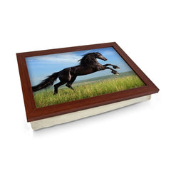 Yoosh Galloping Black Horse Lap Tray - L0746 - Kitchen Tools & Gadgets - British D'sire