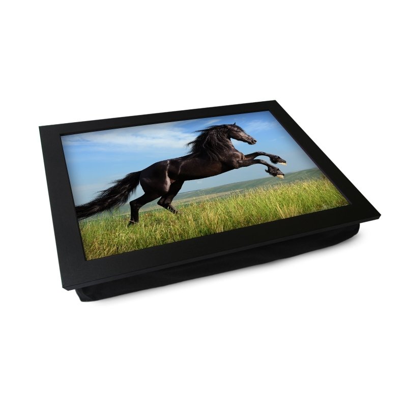 Yoosh Galloping Black Horse Lap Tray - L0746 - Kitchen Tools & Gadgets - British D'sire