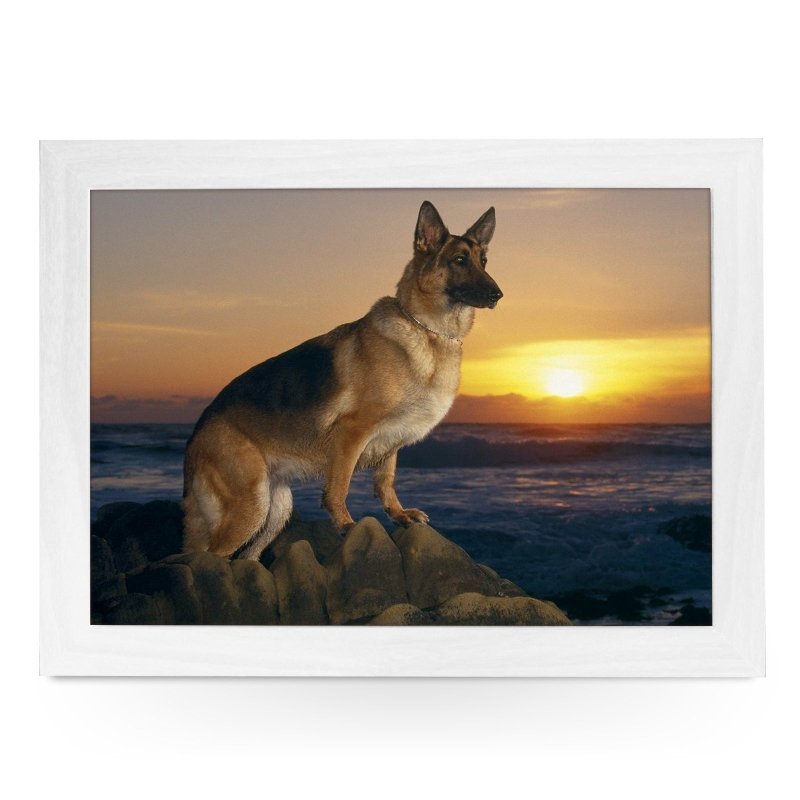 Yoosh German Shepherd on Beach Dog Lap Tray - L0136 - Kitchen Tools & Gadgets - British D'sire