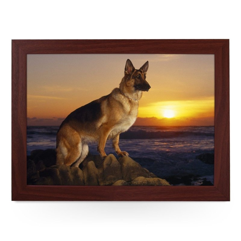 Yoosh German Shepherd on Beach Dog Lap Tray - L0136 - Kitchen Tools & Gadgets - British D'sire