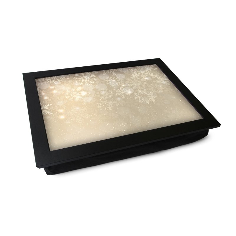 Yoosh Golden Sparkly Snowflakes Lap Tray - L0568 - Kitchen Tools & Gadgets - British D'sire