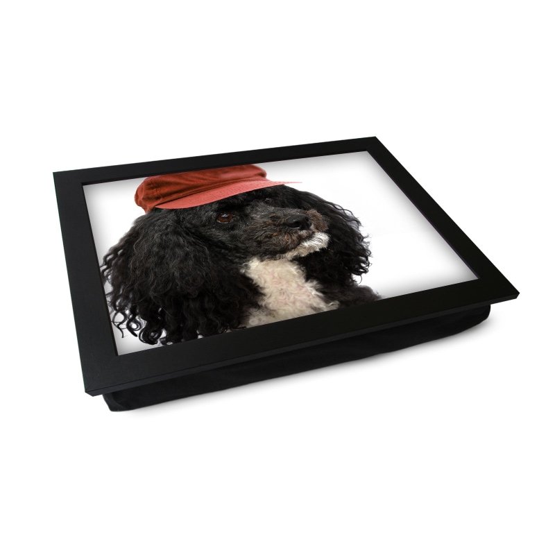 Yoosh Harlequin Poodle Wearing a Hat Lap Tray - L0224 - Kitchen Tools & Gadgets - British D'sire