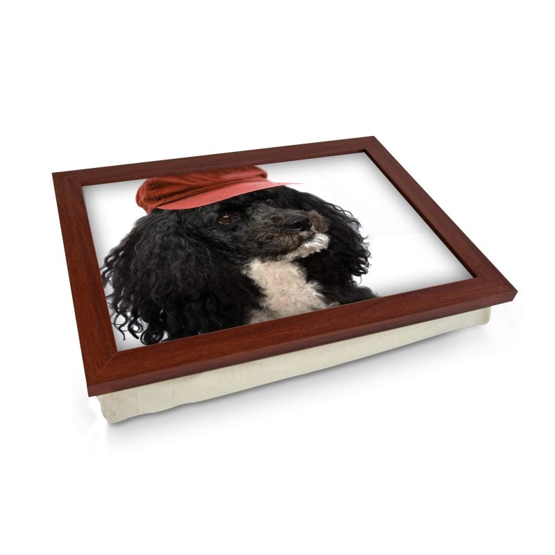 Yoosh Harlequin Poodle Wearing a Hat Lap Tray - L0224 - Kitchen Tools & Gadgets - British D'sire