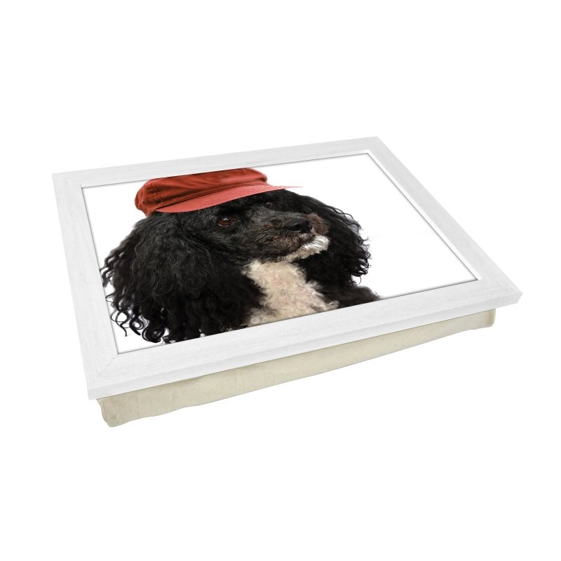 Yoosh Harlequin Poodle Wearing a Hat Lap Tray - L0224 - Kitchen Tools & Gadgets - British D'sire