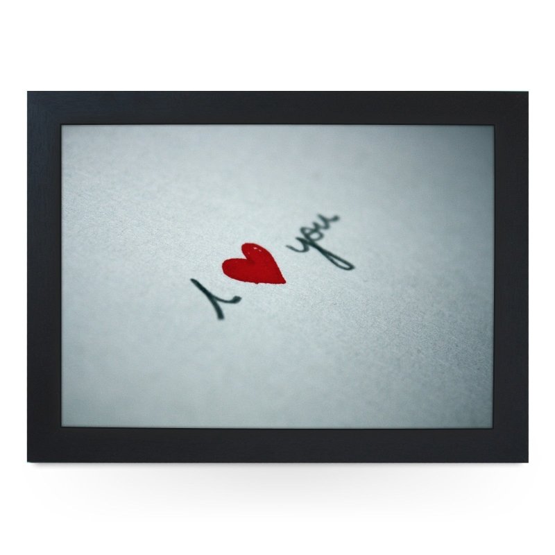 Yoosh I Heart You Written On Paper Lap Tray - L0454 - Kitchen Tools & Gadgets - British D'sire