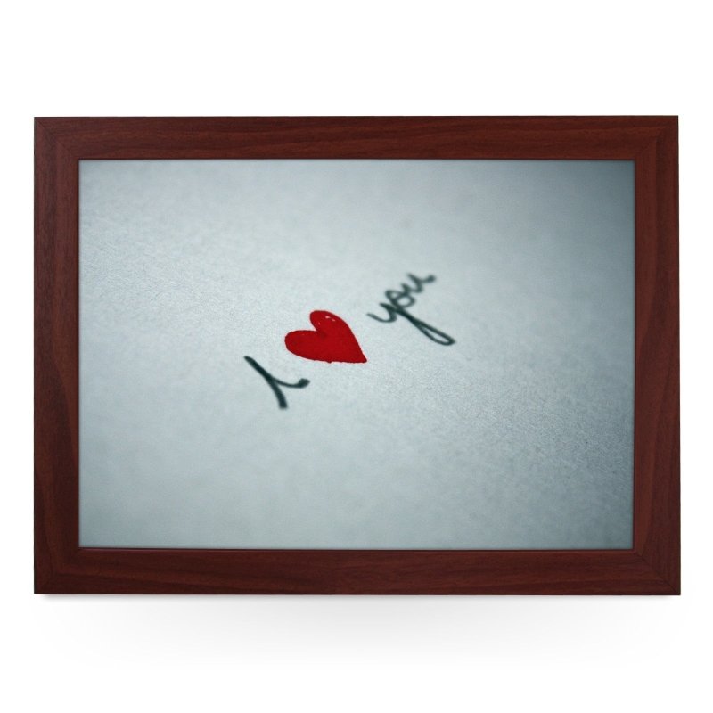 Yoosh I Heart You Written On Paper Lap Tray - L0454 - Kitchen Tools & Gadgets - British D'sire