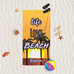 Yoosh Life Love Beach - Beach Towel - Towels - British D'sire