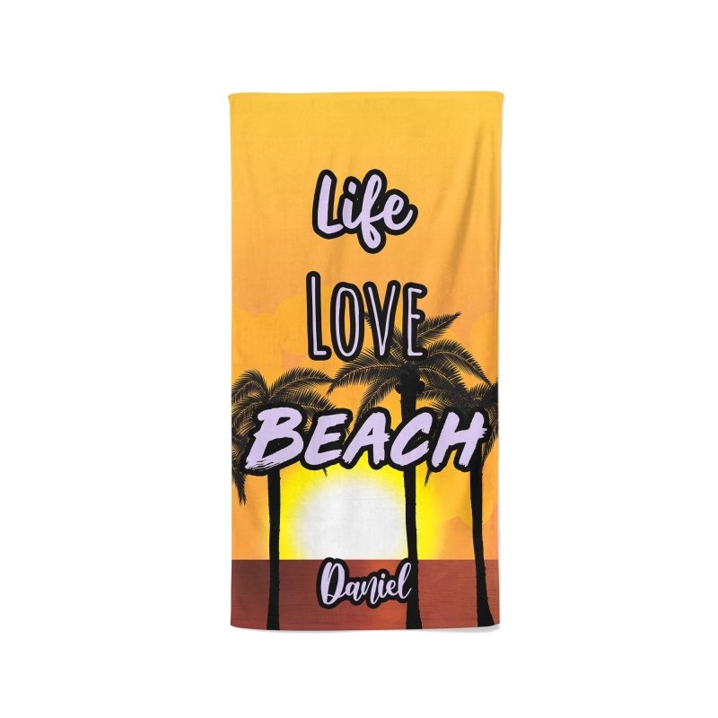 Yoosh Life Love Beach - Beach Towel - Towels - British D'sire