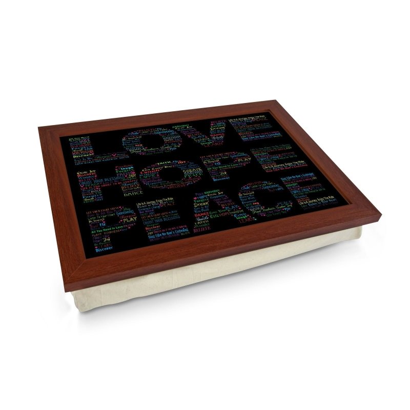 Yoosh Love Hope Peace Lap Tray - L611 - Kitchen Tools & Gadgets - British D'sire