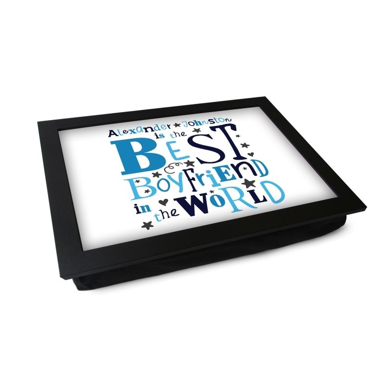 Yoosh Personalised Best Boyfriend In The World Lap Tray - L0481 - Kitchen Tools & Gadgets - British D'sire