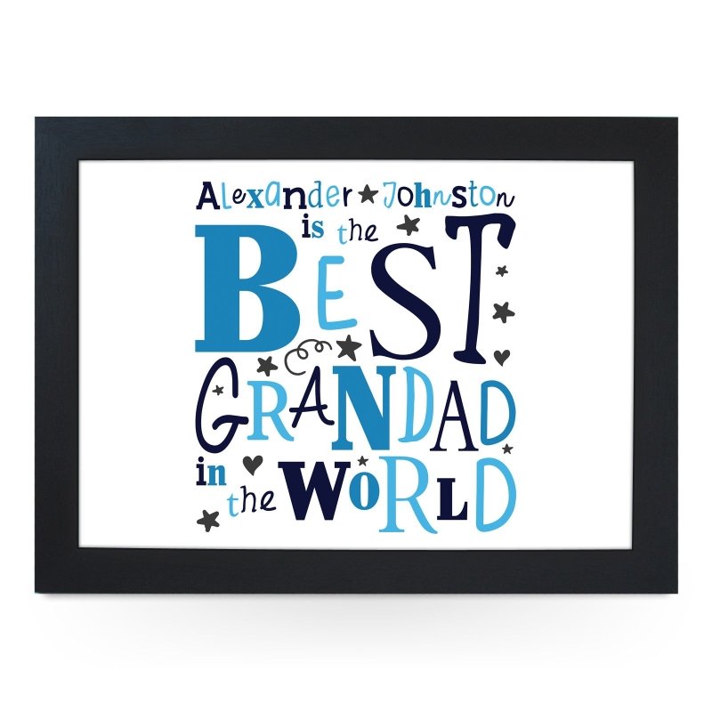 Yoosh Personalised Best Grandad In The World Lap Tray - L0488 - Kitchen Tools & Gadgets - British D'sire