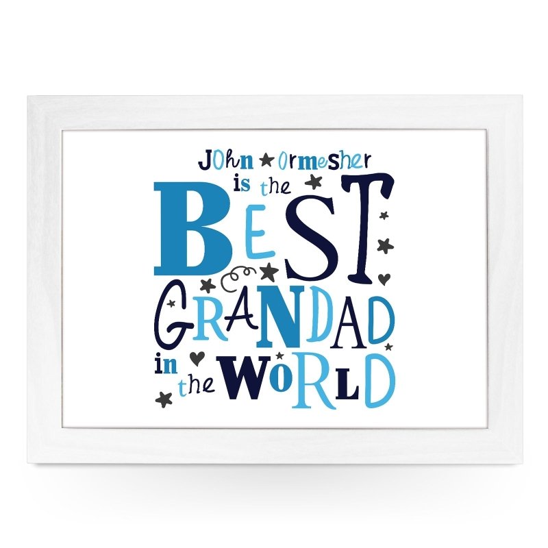 Yoosh Personalised Best Grandad In The World Lap Tray - L0488 - Kitchen Tools & Gadgets - British D'sire