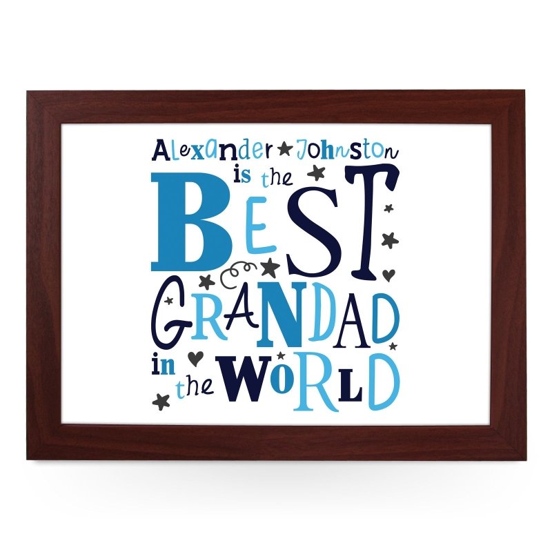 Yoosh Personalised Best Grandad In The World Lap Tray - L0488 - Kitchen Tools & Gadgets - British D'sire