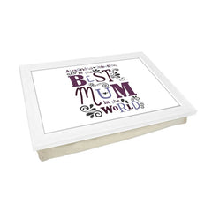 Yoosh Personalised Best Mum In The World Lap Tray - L0491 - Kitchen Tools & Gadgets - British D'sire