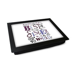 Yoosh Personalised Best Sister In The World Lap Tray - L0492 - Kitchen Tools & Gadgets - British D'sire