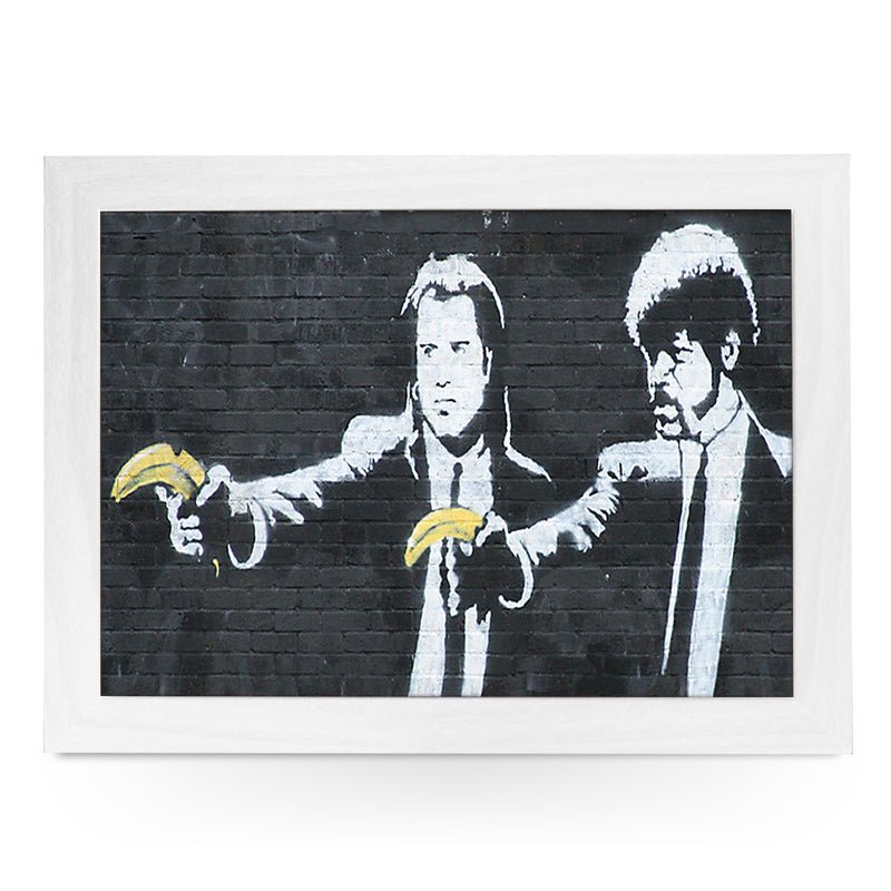 Yoosh Personalize Banksy Pulp Fiction Bananas Lap Tray - Kitchen Tools & Gadgets - British D'sire