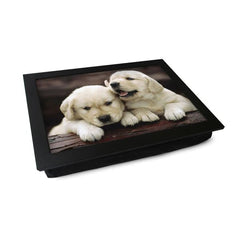 Yoosh Personalize Golden Retriever Puppies Lap Tray - Kitchen Tools & Gadgets - British D'sire