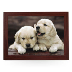 Yoosh Personalize Golden Retriever Puppies Lap Tray - Kitchen Tools & Gadgets - British D'sire