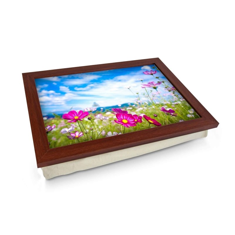 Yoosh Pink Cosmos in Field Lap Tray - L0432 - Kitchen Tools & Gadgets - British D'sire