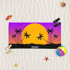 Yoosh Sunset Beach - Beach Towel - British D'sire